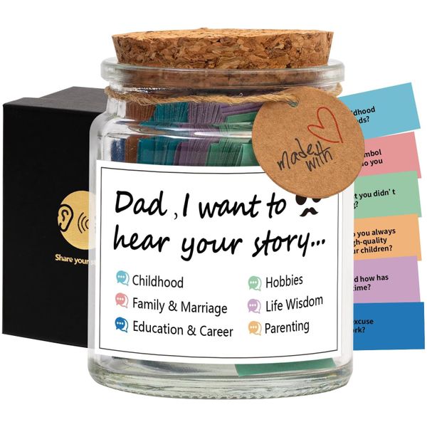 Dad I Want to Hear Your Story Jar, Life Story Jar - Get to Know Your Father