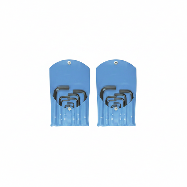 Eight Hex Key Set 10 Piece 1.5-10mm with Blue Vinyl Grip - 2 Pack