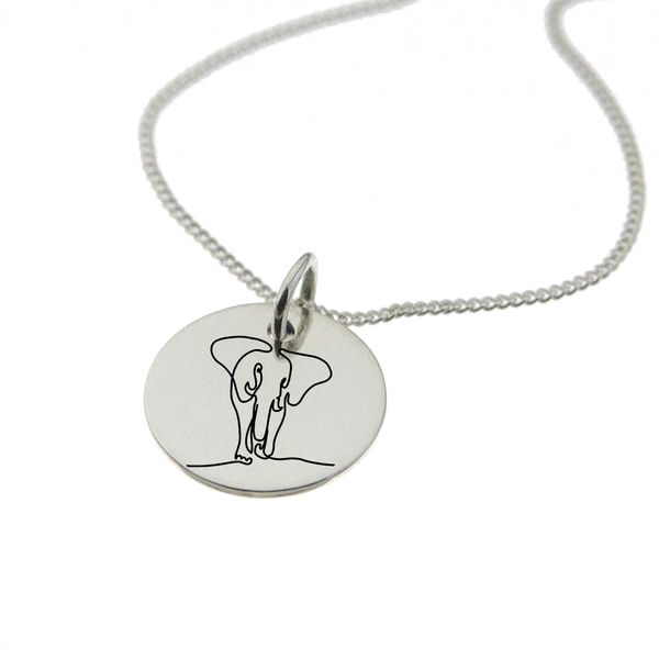 Elephant Engraved Necklace