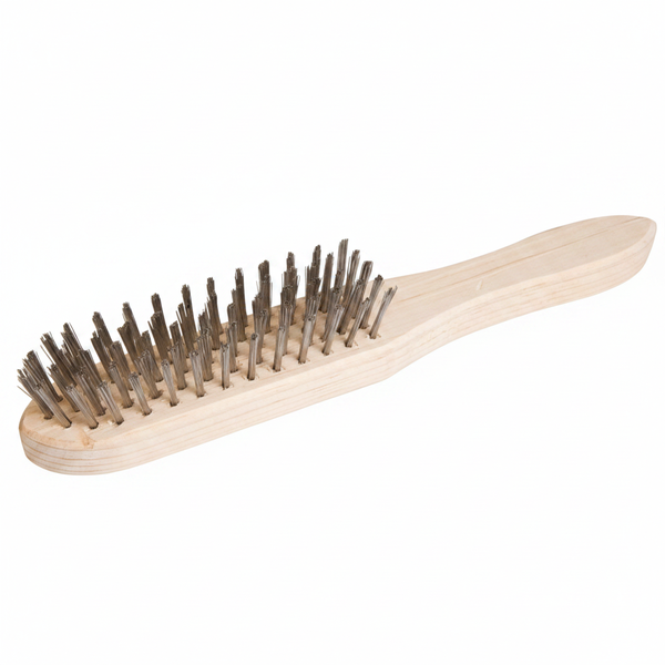 Stainless Steel Wire Cleaning Brush with 4 Rows of Bristles