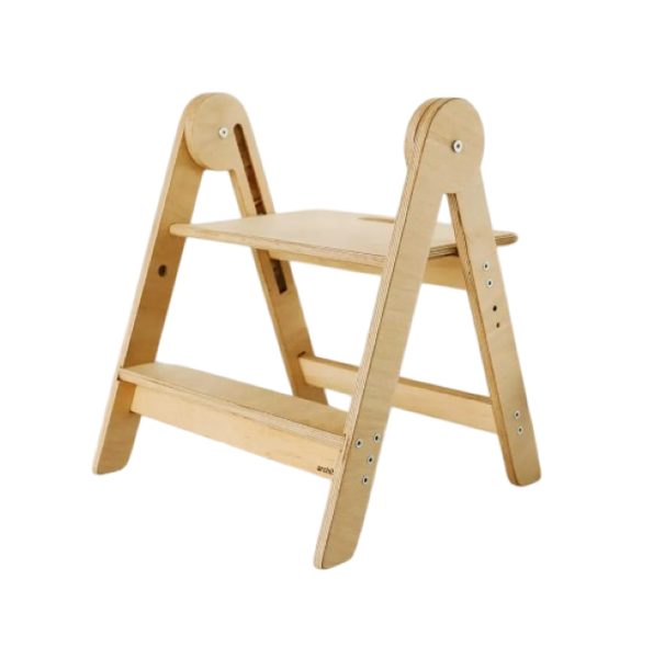 Forwood Folding Montessori Step Stool Wooden Helper Activity Tower for Kids
