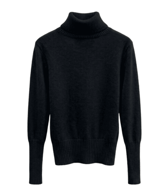 Franclia Fashionable High Neck Thick Seamless Long Sleeve Knit Sweater