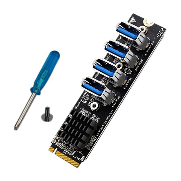 M 2 To Pci-E X1 4 Port Usb3 0 Graphics Card Asm1184E M 2 Adapter