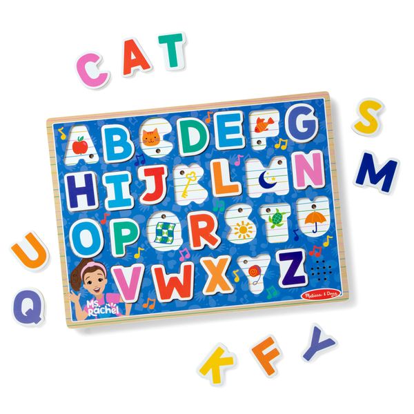 Melissa &amp; Doug Ms. Rachel Official 26 Piece Wooden Phonics Alphabet Puzzle