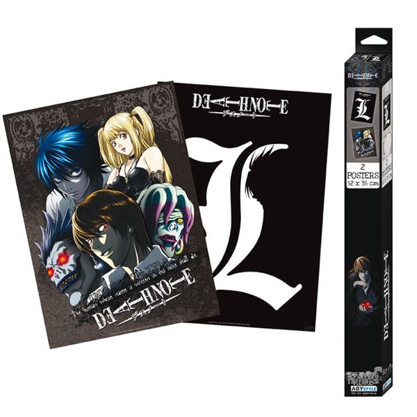 Death Note 2 Set Chibi Posters - L &amp; Group