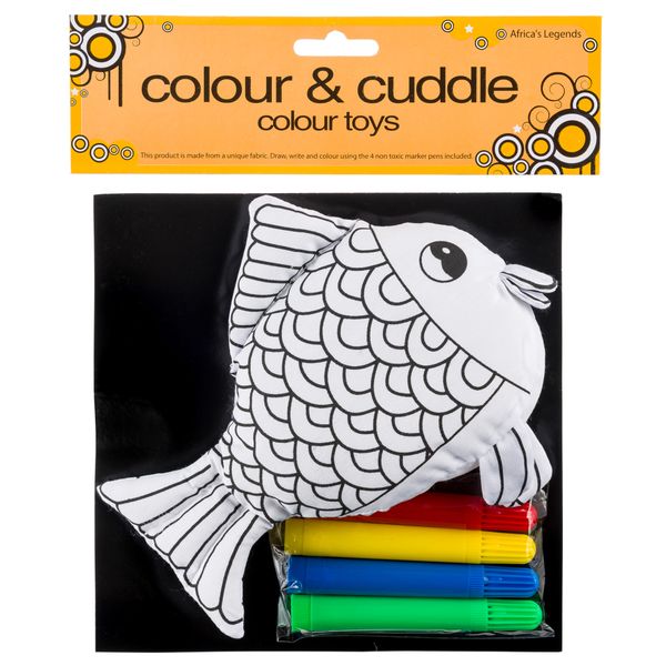 Africa's Legends - Colour &amp; Cuddle Colour Fish Toy - Paint &amp; Learn