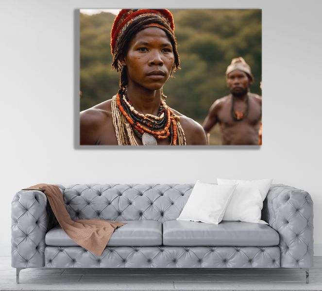 0131 Khoisan Men Canvas Wall Art