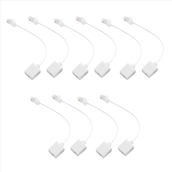 2 Prise 8P4C/Rj45 Male Rj11 6P4C Vers Femelle M/F Adaptateur Etherne