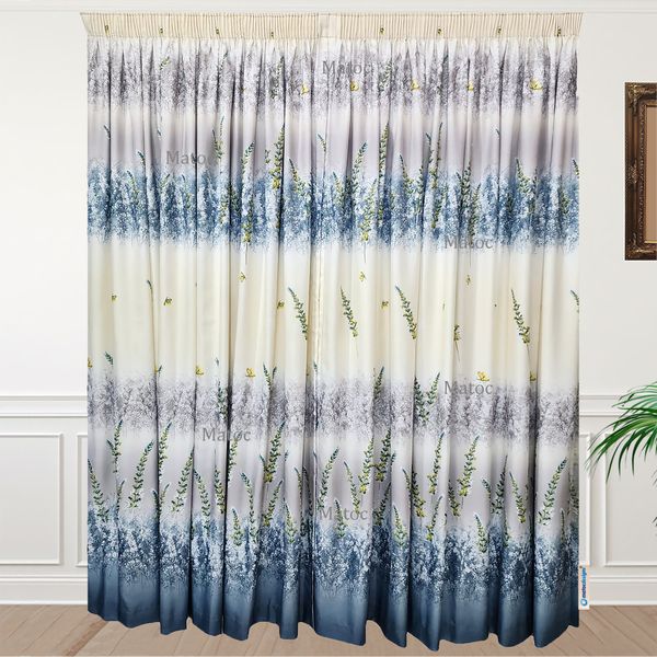 Matoc Designs Curtain - Horizon Blue Curtain - Lined - Taped