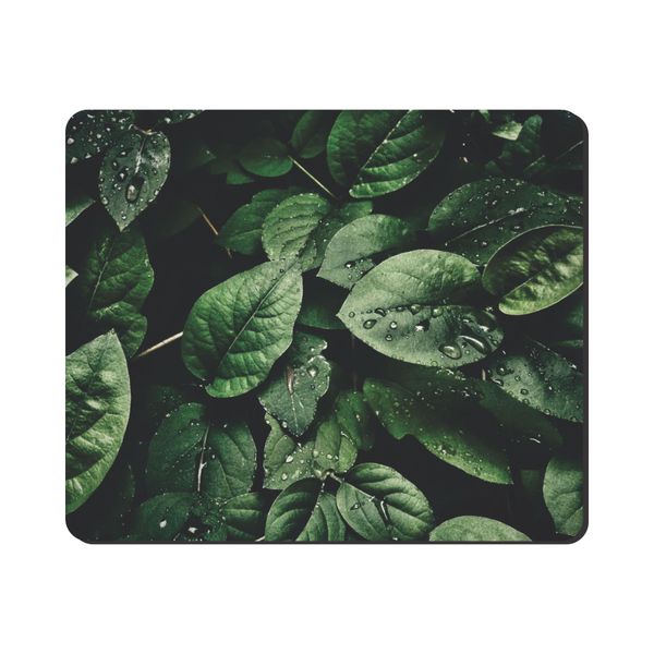 Mouse Pad - Watery Green Leaves