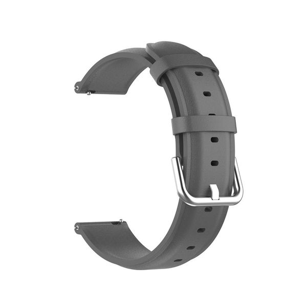 MDM Universal Leather Band Strap 22mm-Grey
