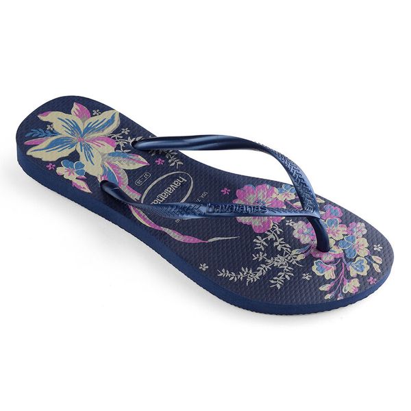 Havaianas Slim Organic Women's Flip Flops / Navy image