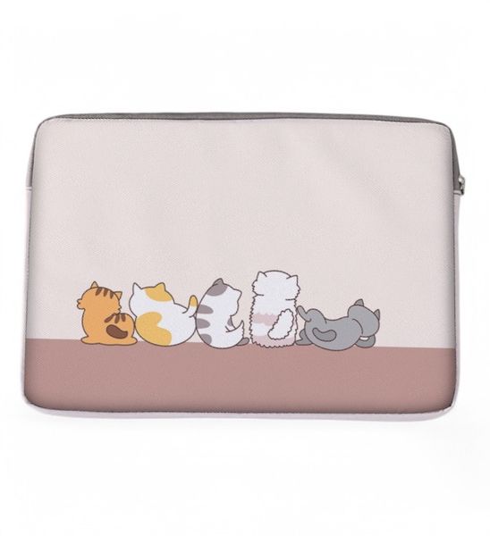 14.9 Inch - Cartoon Cat Print Designed Laptop Bag - Multi-Colour