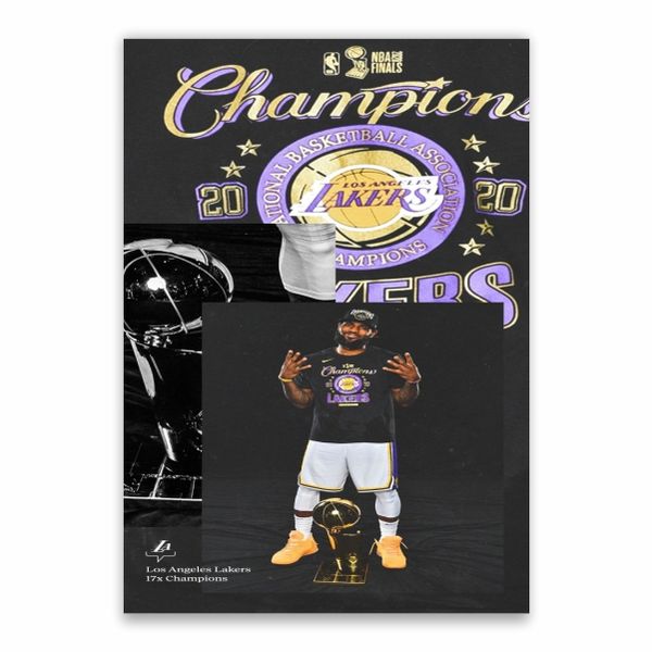 LA Lakers 17x Champions Poster - A1