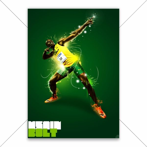 Usain Bolt Jamaica Poster - A1