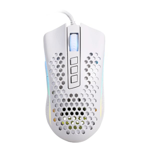 Redragon STORM ELITE 7 Button Optical RGB Gaming Mouse - White