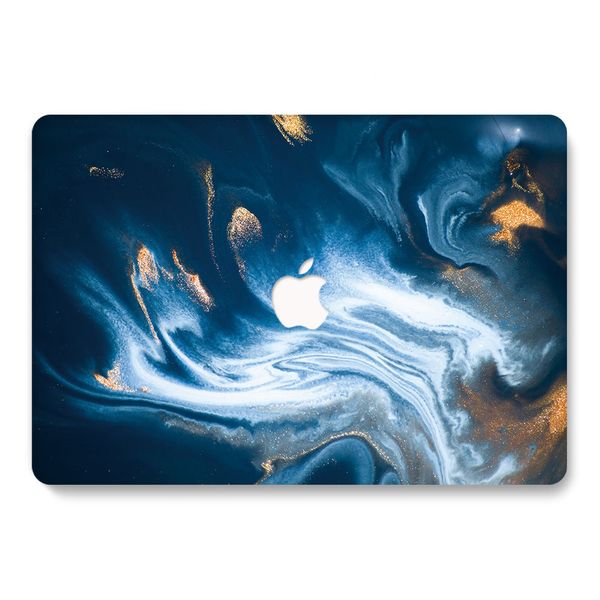 Blue and Gold Sea Protective Macbook Case for New Air 13'' 2018 Model