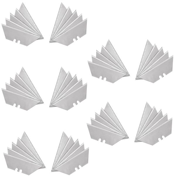 50 pcs Utility Knife Blades, SK5 Steel Box Cutter Blades Replacement Blades