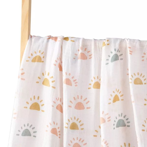 JanaS Muslin Swaddle Blanket, 100% Cotton -Sunrise