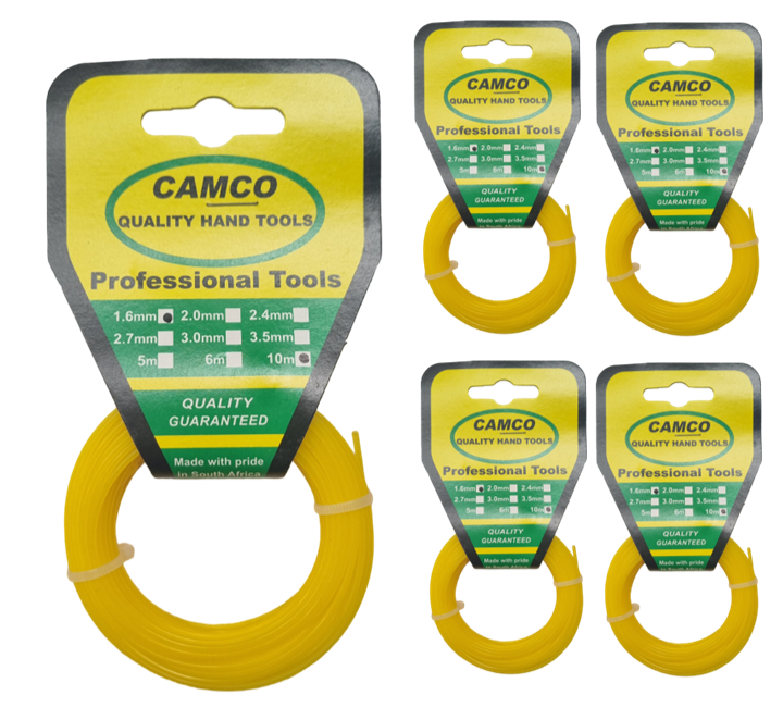 Camco (Pack of 5) Yellow Trimmer line - 1,6mm x 10 meters