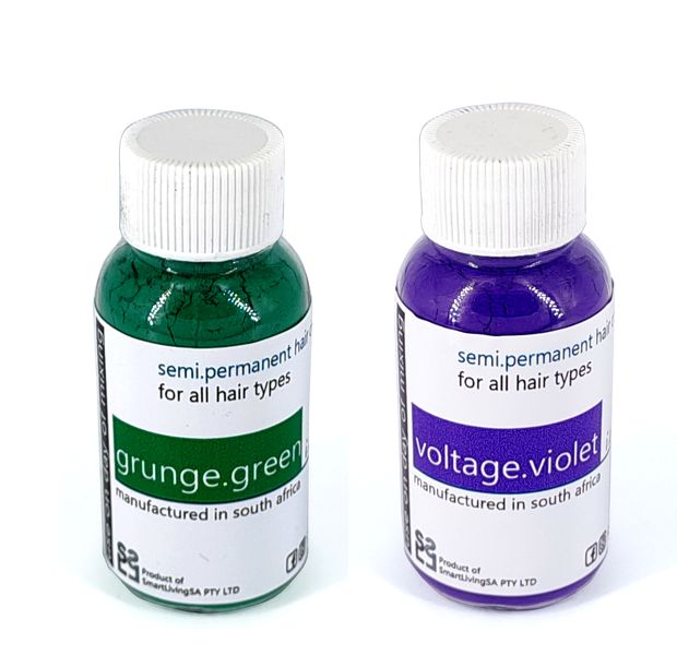 i.colour.me - Semi-Permanent Hair Colour Powder Combo - grunge.green&amp;violet
