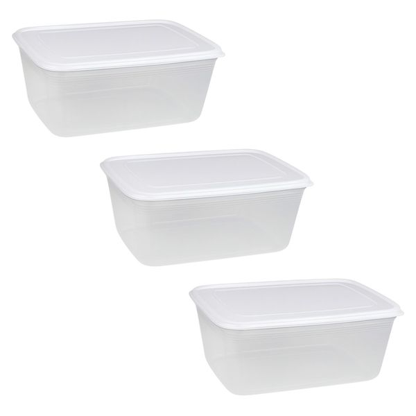 3 Pack - Large Capacity Plastic Food Storage Jar - Transparent