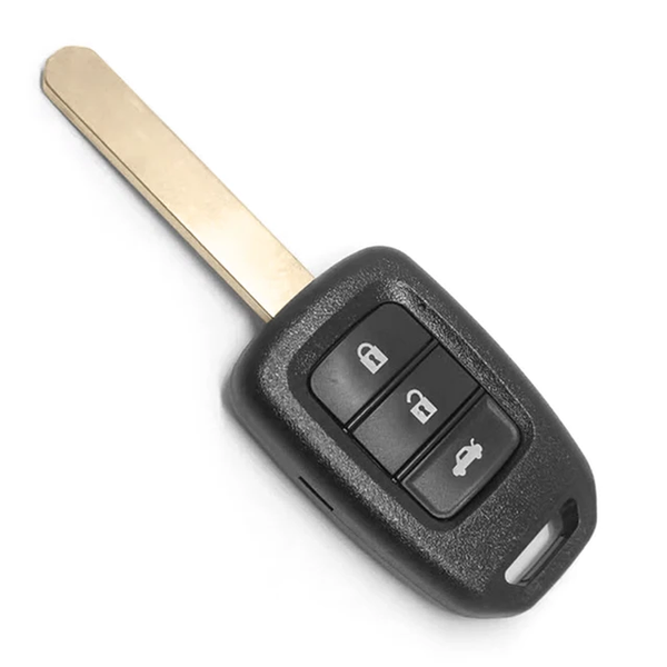 3 Button Key Shell with Logo HON66 Blade Compatible with Honda Accord C-RV Pilot Civic