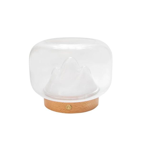 Warm Mountain Light Creative Glass Aquarium Desk Decoration Night Lamp Sim