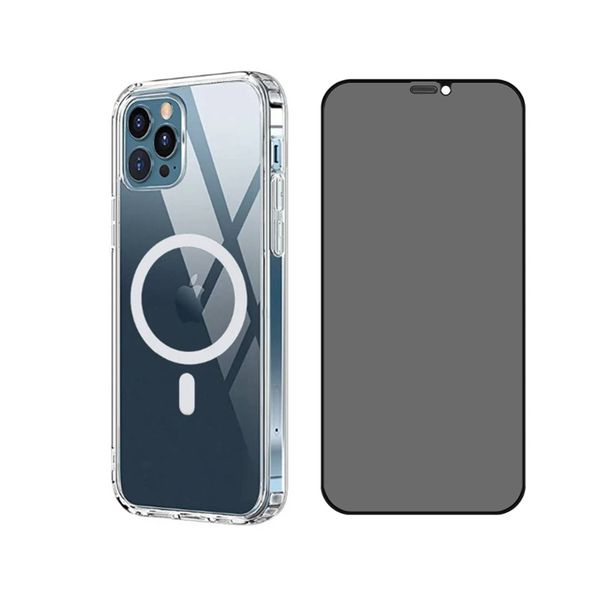 MagSafe Case + Privacy Screen Protector Combo Compatible with iPhone 11 Pro