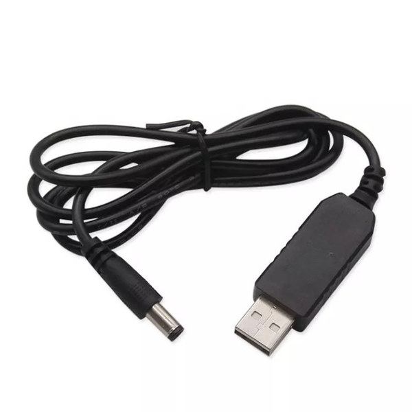 USB 2.0 Booster Cable DC 5V-12V (Power Bank to Wi-Fi Router) 5.5x2.1mm - 1m