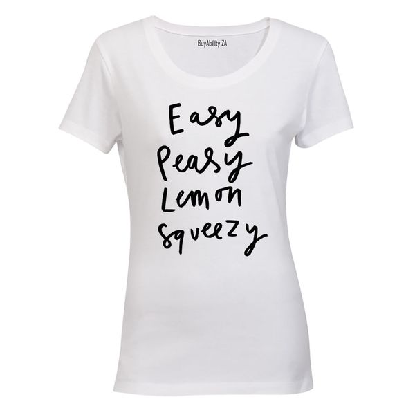 Easy Peasy Lemon Squeezy - Ladies - T-Shirt - White