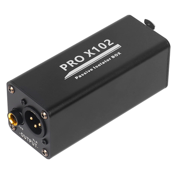 Audio Isolator Noise Reduction DI Ground Box 6.35 to Cannon Stereo Agricult