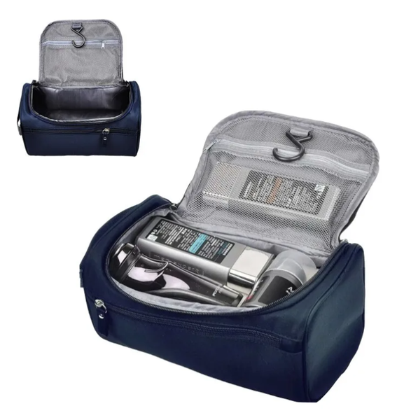 Hanging Travel Toiletry Bag for Women Men Bathroom Shower Organiser Blue