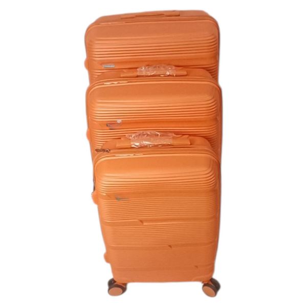 3-Piece PP Luggage Set - Orange