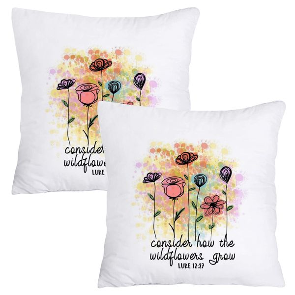 Scatter Cushion Cover Set (50cmx50cm) - Consider how the wild flowers grow