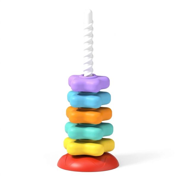 Baby Stacking Rings Toy Colourful Educational Stacker Toy 6 Piece
