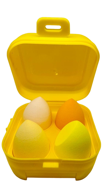 Make Up/Blending Sponges - 4 Piece &amp; Cute Container