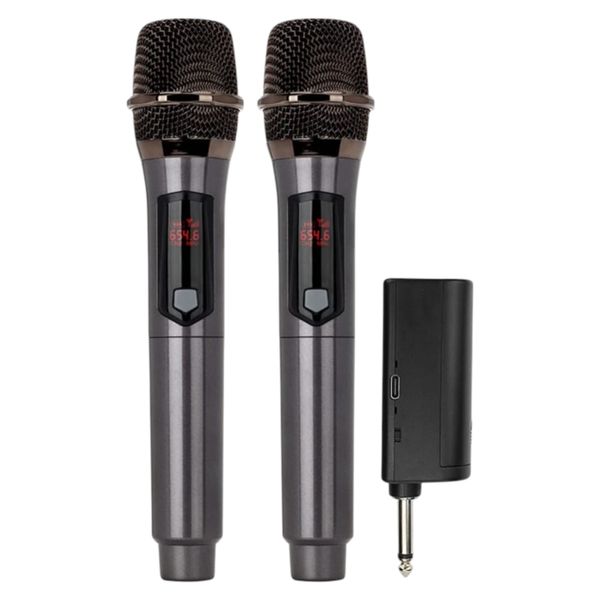 Dual Wireless Handheld Dynamic Karaoke Microphone Receiver