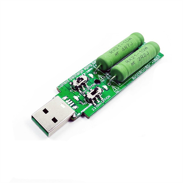 USB Resistor Dc Electronic Load with Switch Adjustable 5V1A/2A/3A