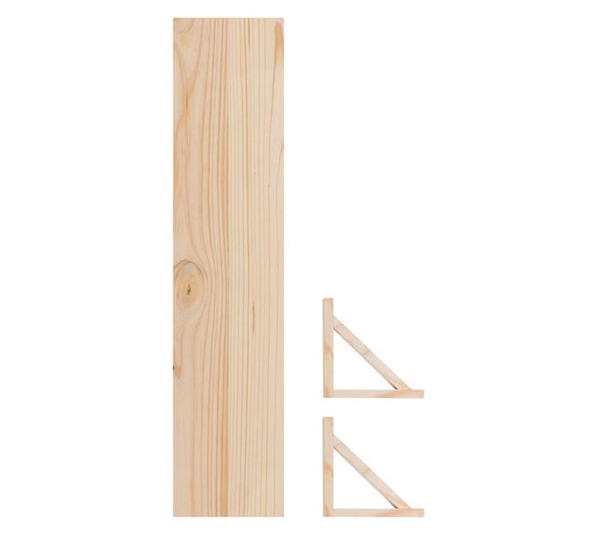 Raw Floating Wall Shelf with Brackset (900 x 200 x 18 mm )