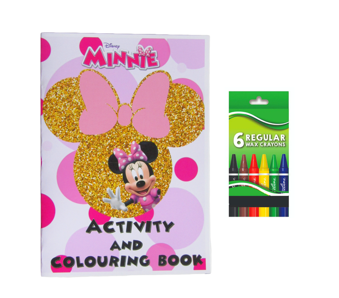 Minnie Activity and Colouring Book A5 plus 6 Wax Crayons