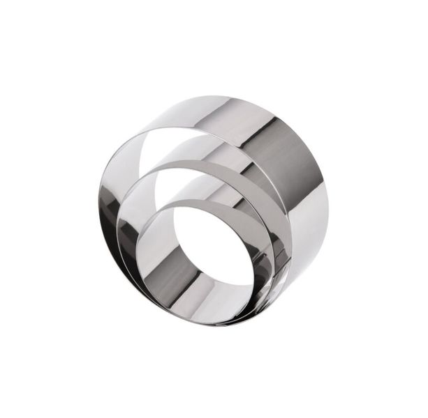 Mousse Rings Round - S/Steel - 3 Pcds Set (6cm, 8cm, 10cm) - Height 40mm