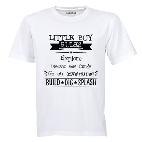 Little Boy Rules! - Kids T-Shirt - White