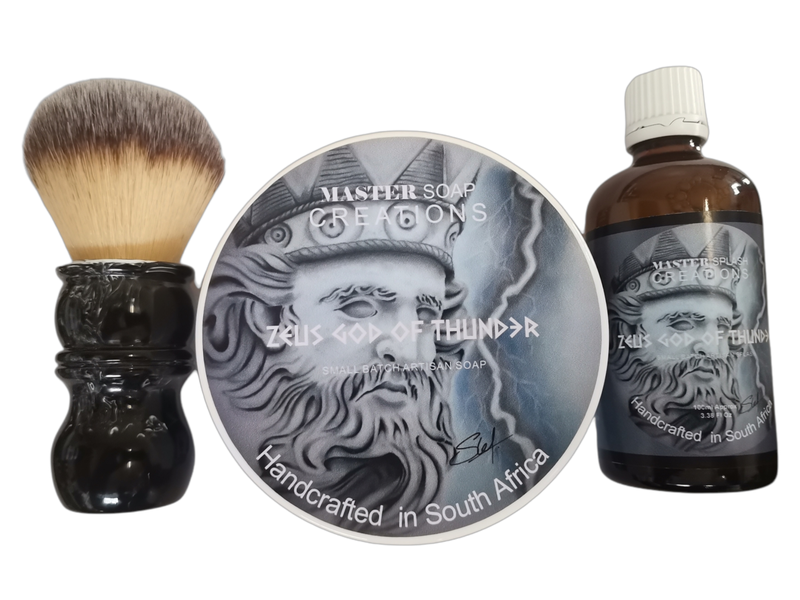 Shaving Soap &amp; Aftershave Splash &amp; Shaving Brush Combo