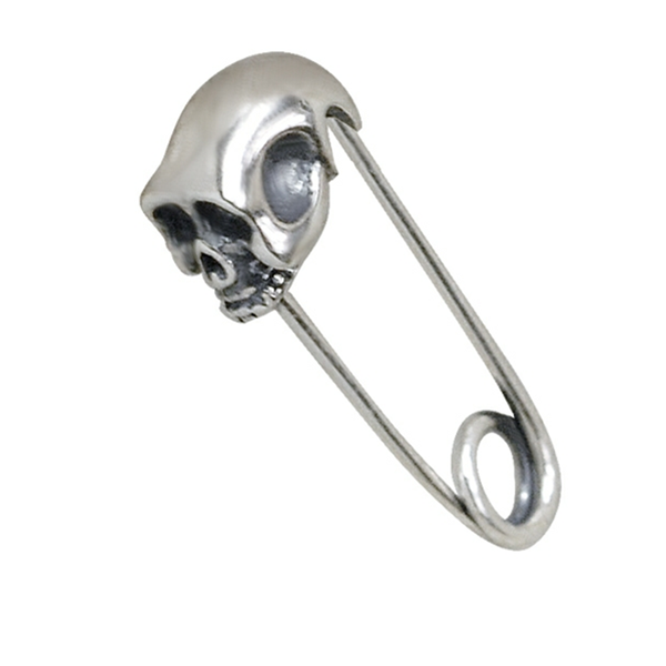 Single Skull Pin Stud Earrings