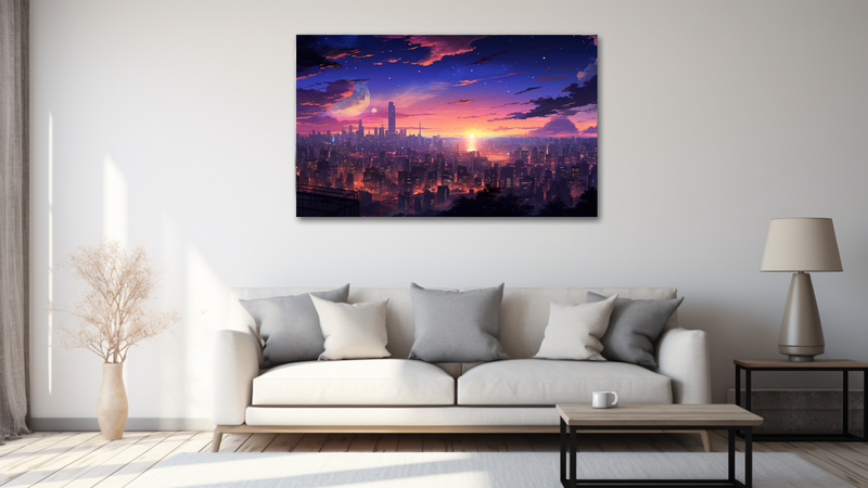 Canvas Wall Art - Urban Glow Abstract - HD0577