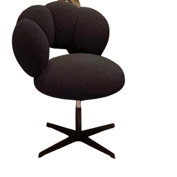 Rotating Makeup Chair-Lamb Wool Vanity Stool for Dressing Tables FU6813