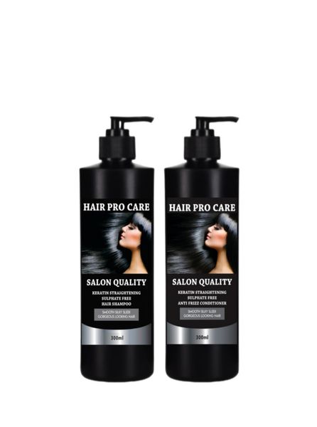 Keratin Straightening Hair Shampoo &amp; Hair Conditioner Sulphate Free 300ml
