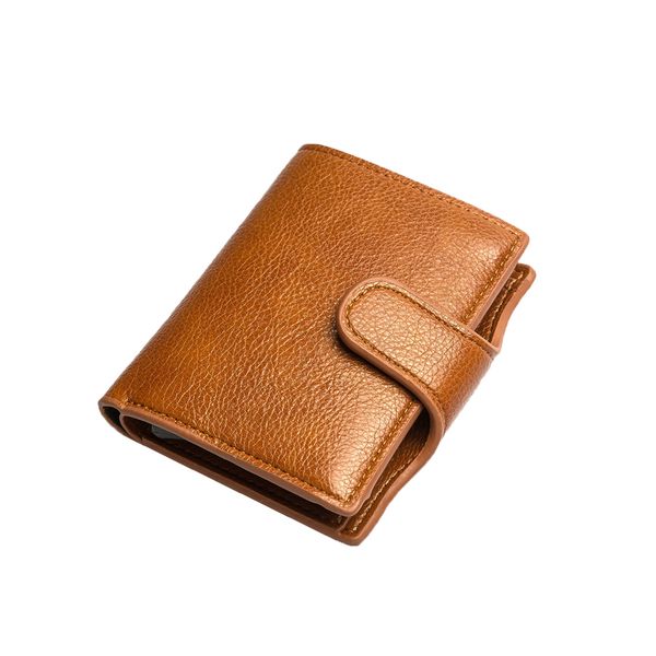 Theft Rfid Credit Card Holder Case-Brown image