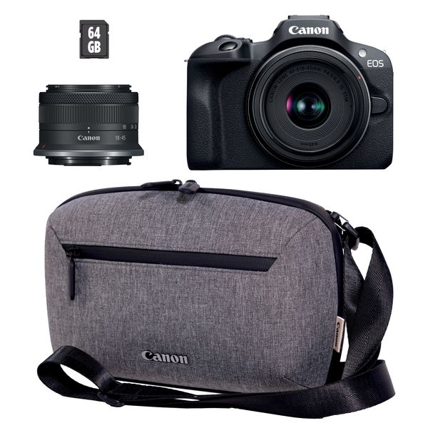 Canon EOS R100 Mirrorless Camera + RF-S 18-45mm Lens Travel Kit